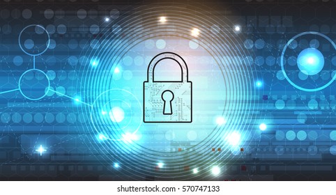 Technology Security Concept Modern Safety Digital Stock Vector (Royalty ...