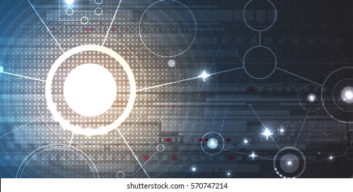 Technology security concept. Modern safety digital background. Protection system