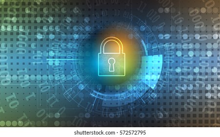 Technology security concept. Modern safety digital background. Protection system