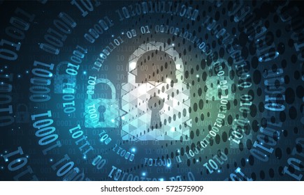 Technology security concept. Modern safety digital background. Protection system