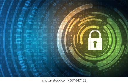 Technology security concept. Modern safety digital background. Protection system