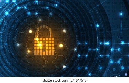 Technology security concept. Modern safety digital background. Protection system