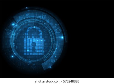 Technology security concept. Modern safety digital background. Protection system