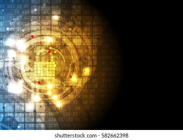Technology security concept. Modern safety digital background. Protection system