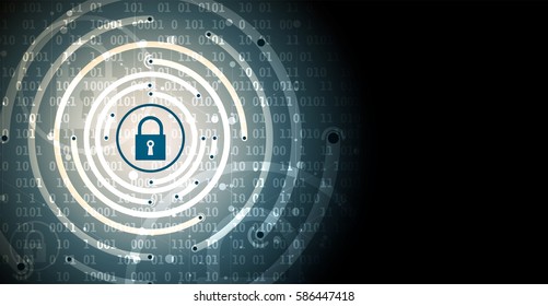 Technology security concept. Modern safety digital background. Protection system