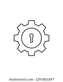 icono de seguridad tecnológica, icono de mejor línea vector.