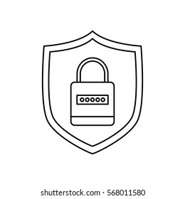 Technology security system icon vector illustration graphic design