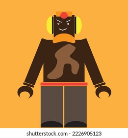 Ilustración vectorial de la serie tecnológica. Se construyen robots para facilitar las actividades humanas