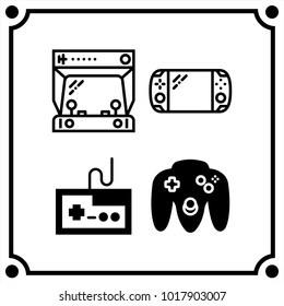 technology set icon vector