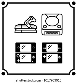 technology set icon vector