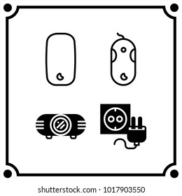 technology set icon vector