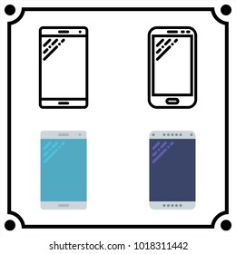 technology set icon vector