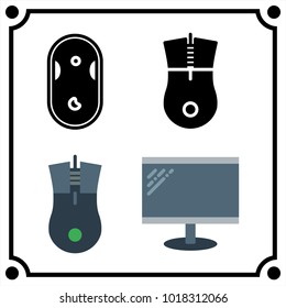 technology set icon vector