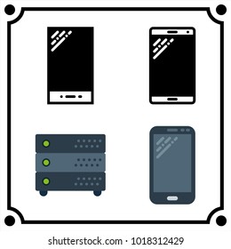 technology set icon vector