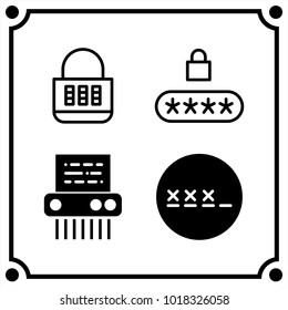 technology set icon vector