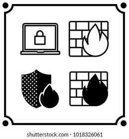 technology set icon vector