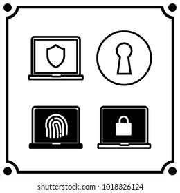 technology set icon vector