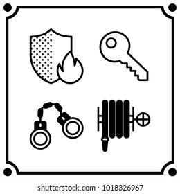 technology set icon vector