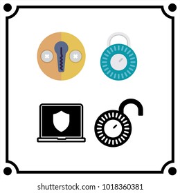 technology set icon vector