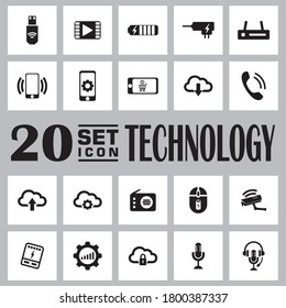 technology set icon, Technology icon vector