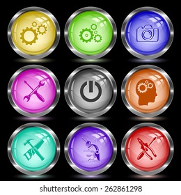 Technology set. Internet button. Vector illustration.