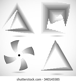 Technology Shape, Lines in Abstract Form . Vector Illustration .Geometric Logo 