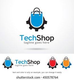 Technology Shop Logo Template Design Vector