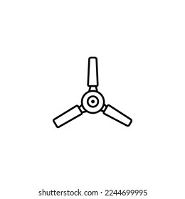 Technology simple vector line icon set containing fan and ventilation icons etc, suitable for any purpose. Web design, mobile app.