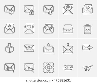 Ícone de esboço de tecnologia definido para web, móvel e infográficos. Conjunto de ícones de tecnologia desenhados à mão. Conjunto de ícones do vetor de tecnologia. Ícone de tecnologia isolado no fundo branco.