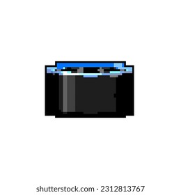 Technologie Smart Lautsprecher Spiel Pixel Kunst Retro-Vektorgrafik. Smartphone-Bittechnologie. alte Vintage-Illustration