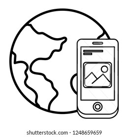 technology smartphone cartoon
