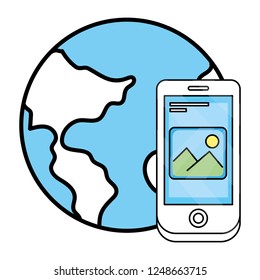 technology smartphone cartoon
