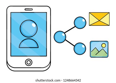 technology smartphone cartoon