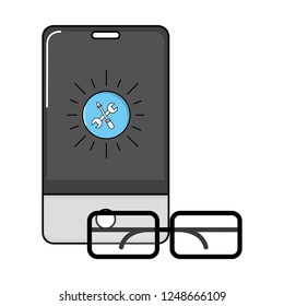 technology smartphone cartoon