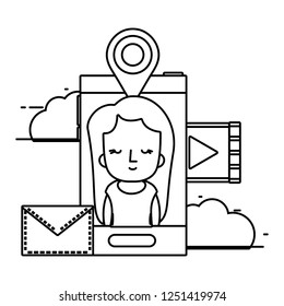 technology smartphone cartoon