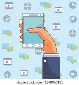 technology smartphone cartoon