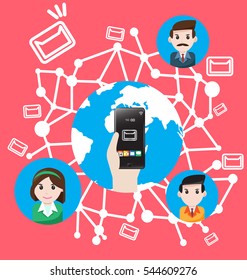 Technology smartphone send email for Business