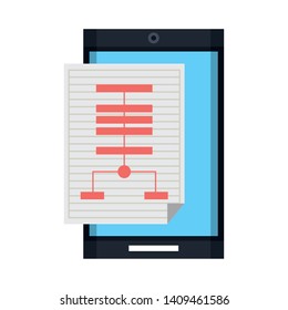 technology smartphone software tools cartoon vector illustration graphic design