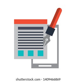 technology smartphone software tools cartoon vector illustration graphic design