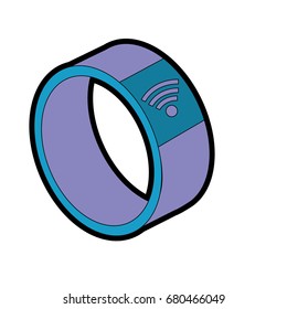technology smartwatch with digital connection service