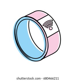 technology smartwatch with digital connection service