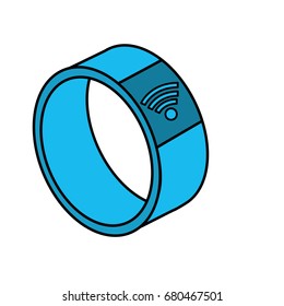 technology smartwatch with digital connection service