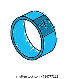 technology smartwatch with digital connection service