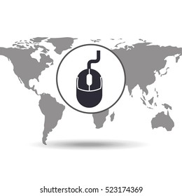 technology social media world map vector illustration eps 10