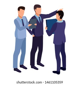 technology software businessmen with diary symbol vector illustration graphic design