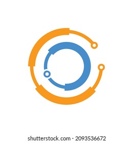 Technology Software Robot Connected as Network Digital Modern Minimalist Futuristic Biotechnology Fintech Data Brain Tech Cloud Circuit Computing Logo