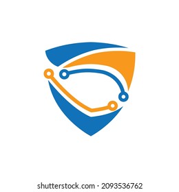 Technology Software Robot Connected as Network Digital Modern Minimalist Futuristic Biotechnology Fintech Data Brain Tech Cloud Circuit Computing Logo