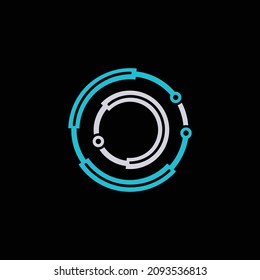 Technology Software Robot Connected as Network Digital Modern Minimalist Futuristic Biotechnology Fintech Data Brain Tech Cloud Circuit Computing Logo