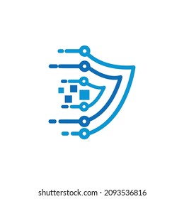 Technology Software Robot Connected as Network Digital Modern Minimalist Futuristic Biotechnology Fintech Data Brain Tech Cloud Circuit Computing Logo