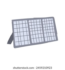 caricatura del panel solar de la tecnología. campo del cielo, sistema renovable, signo de la casa de la ecología. símbolo aislado Ilustración vectorial